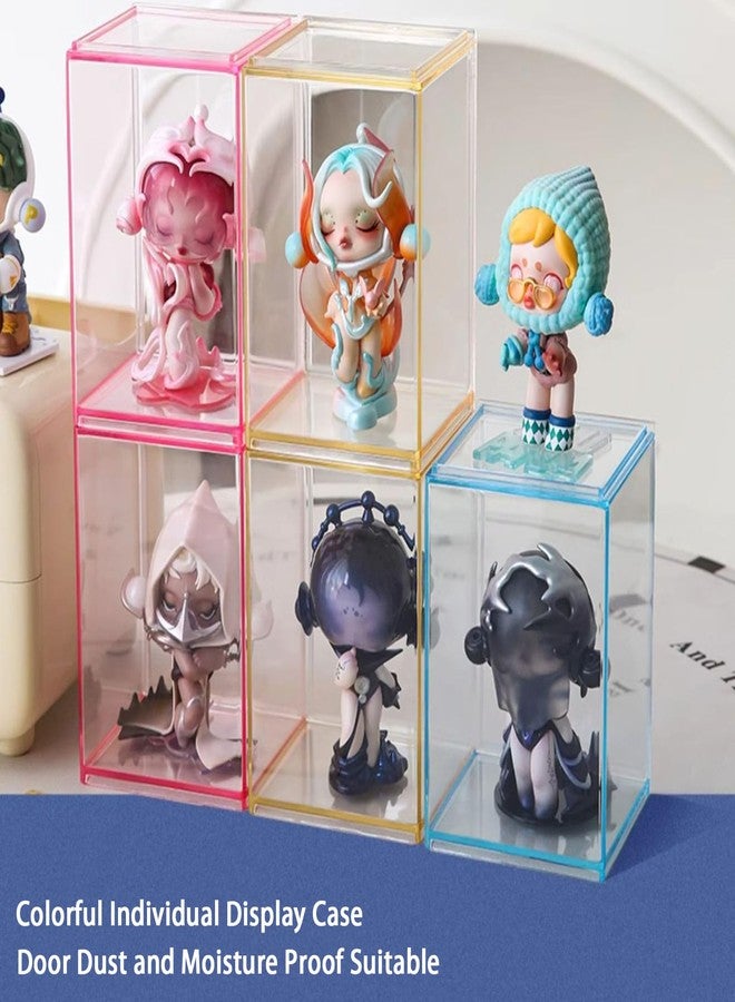 دبليو ام ام 3 صناديق عرض أكريليك ملونة لعرض مجسمات فانكو بوب، صندوق تخزين قابل للتكديس ومقاوم للغبار، مُجمّع بالكامل، مناسب لمجسمات ليغو القابلة للتجميع. - Image 2